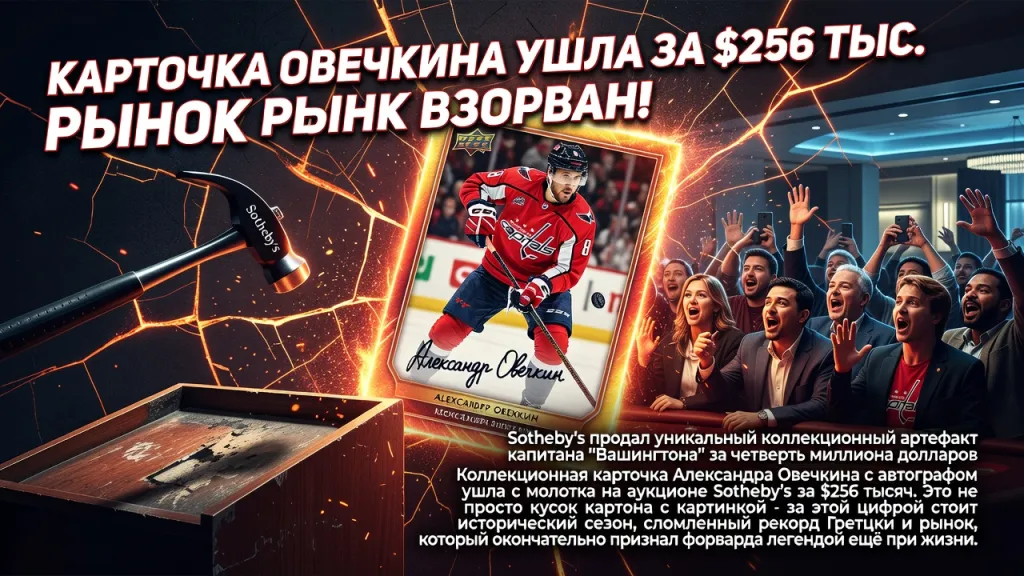 Карточка Овечкина ушла за $256 тыс. Рынок взорван!